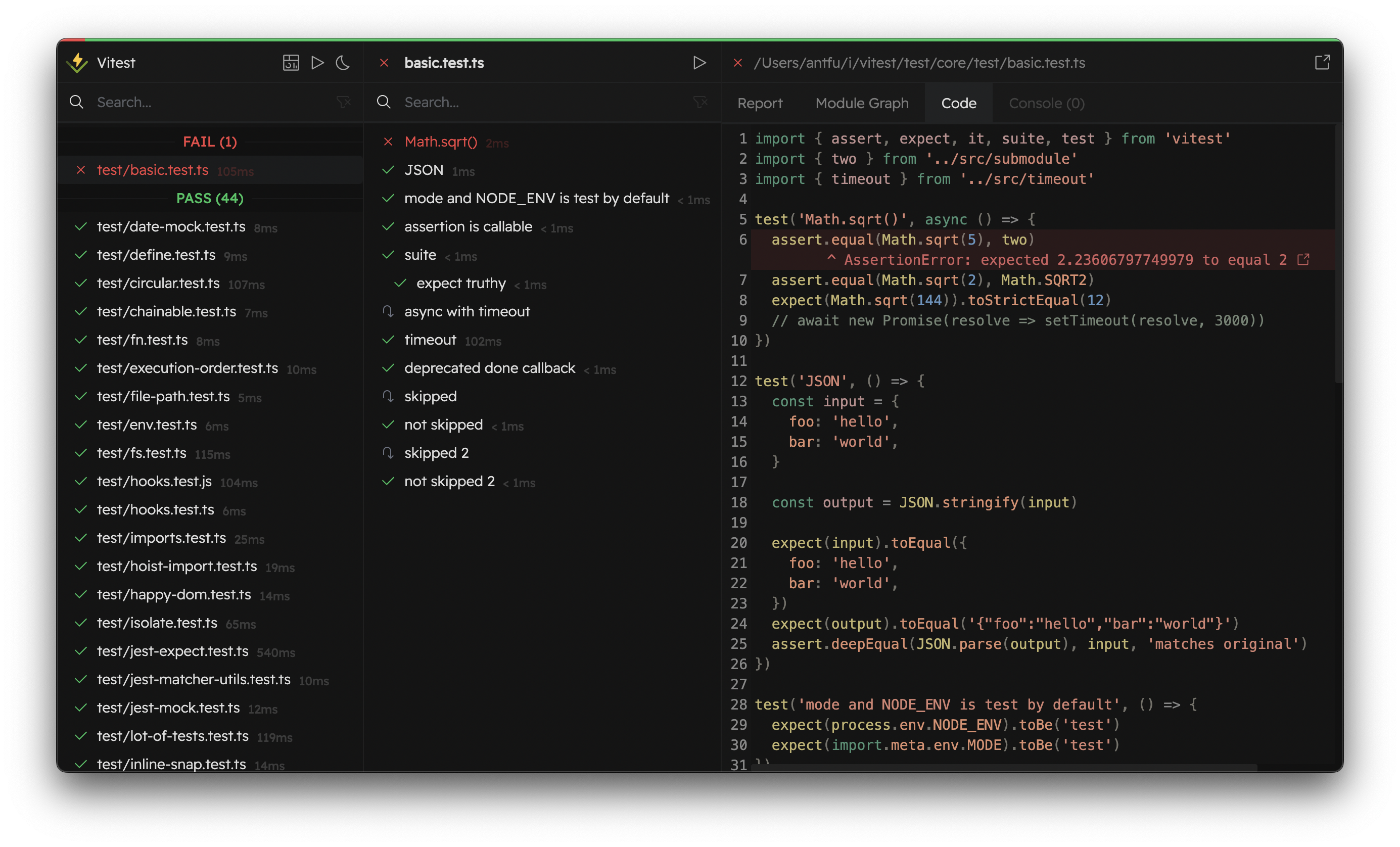 Vitest UI