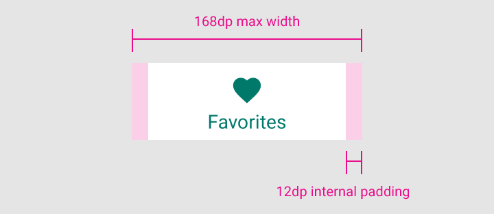 Material Design 中底部导航栏的最大宽度和内边距
