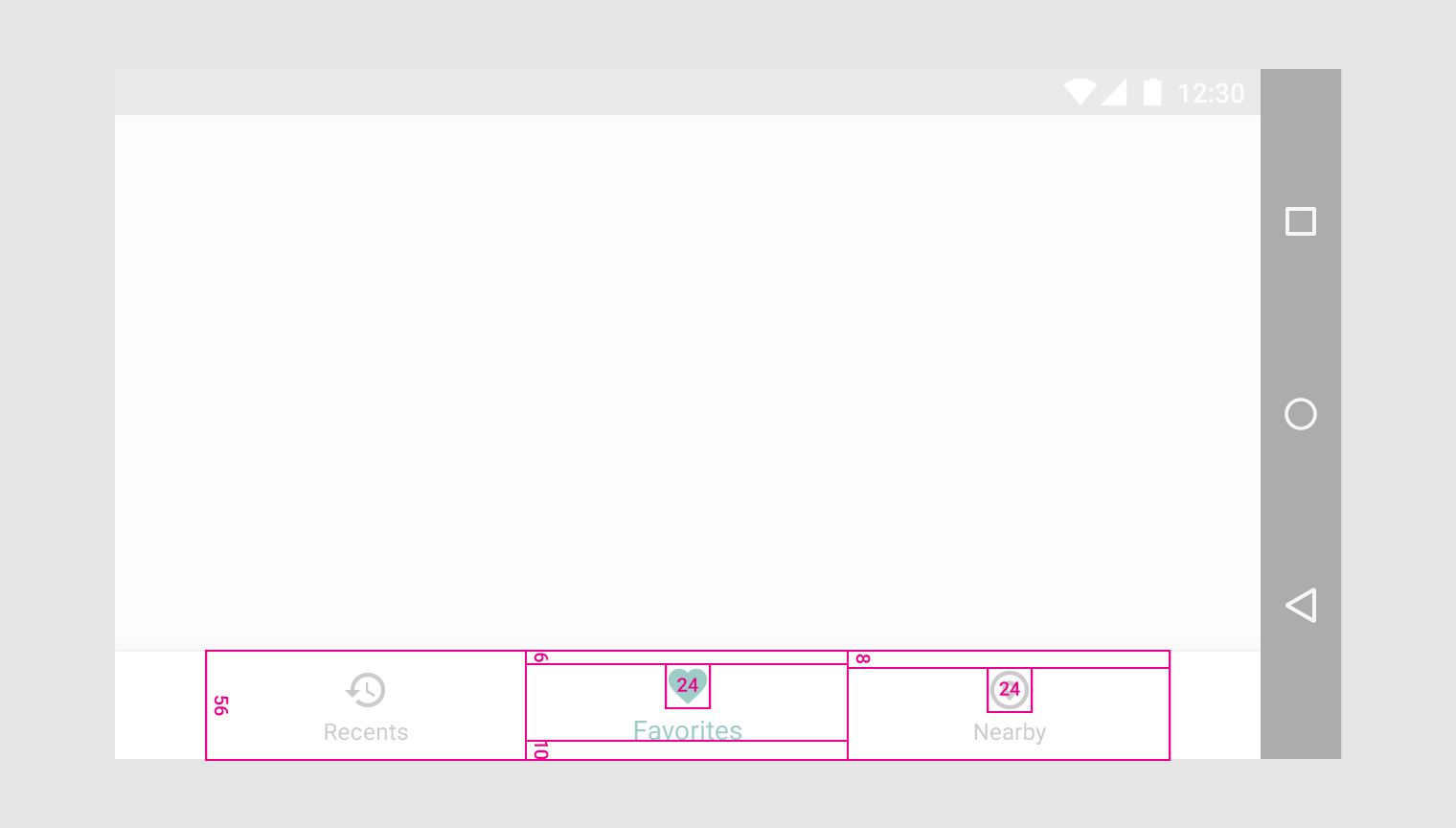 Material Design 中的固定状态底部导航栏