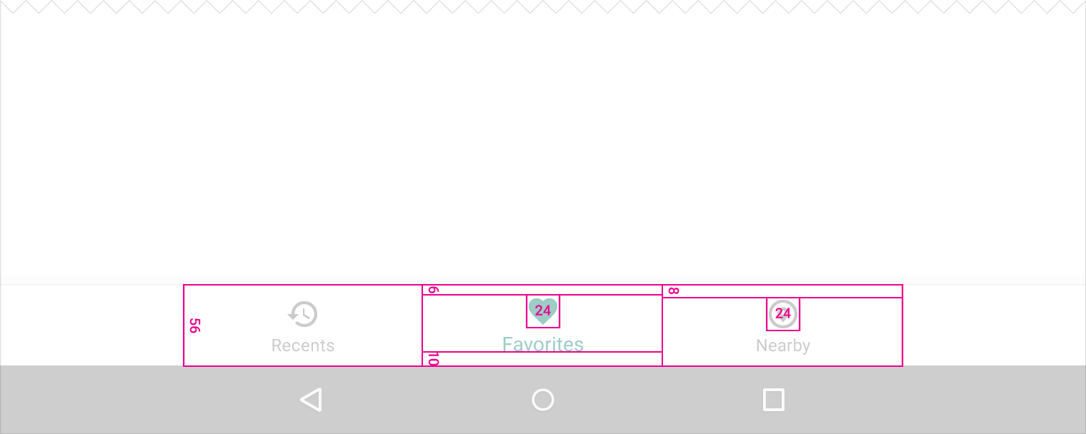 Material Design 的固定底部导航栏适用于平板设备