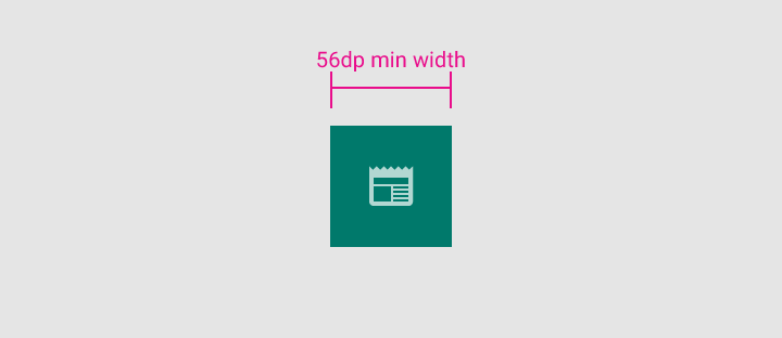 Material Design 底部导航栏不激活状态最小宽度