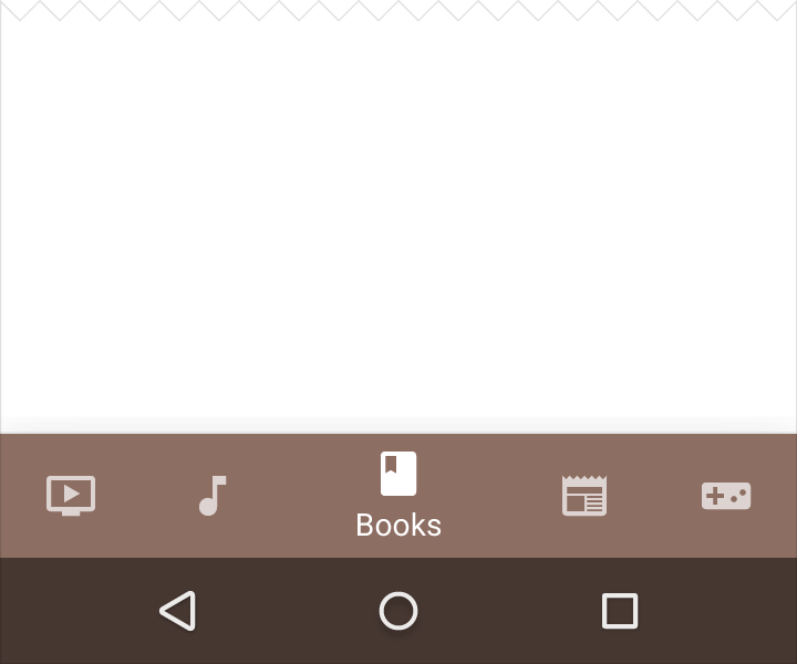 Material Design 中的底部导航栏有 5 个项