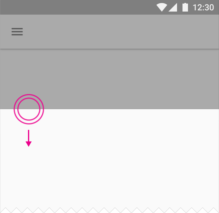 Swipe down to dismiss the Material Design bottom sheet
