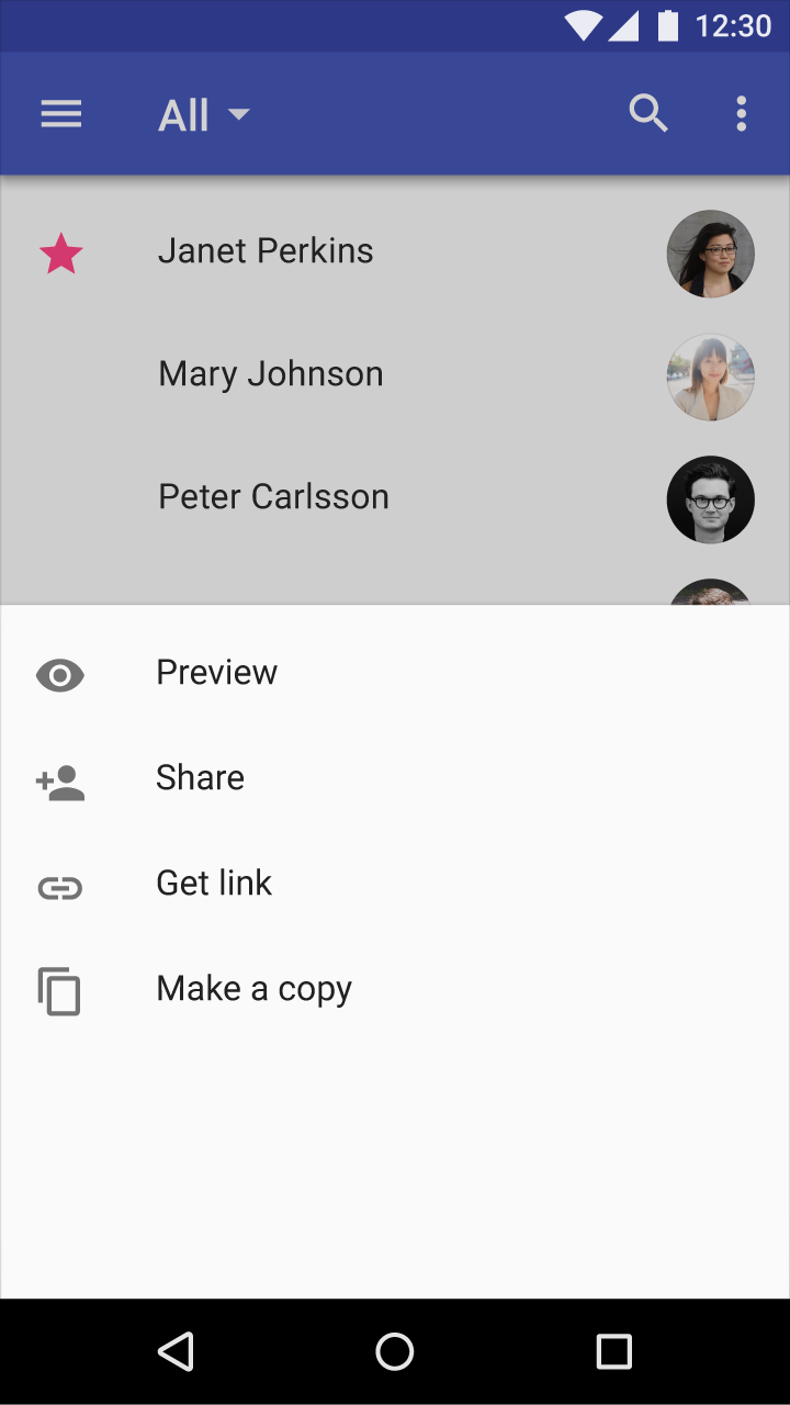 Bottom sheet height based on content in Material Design