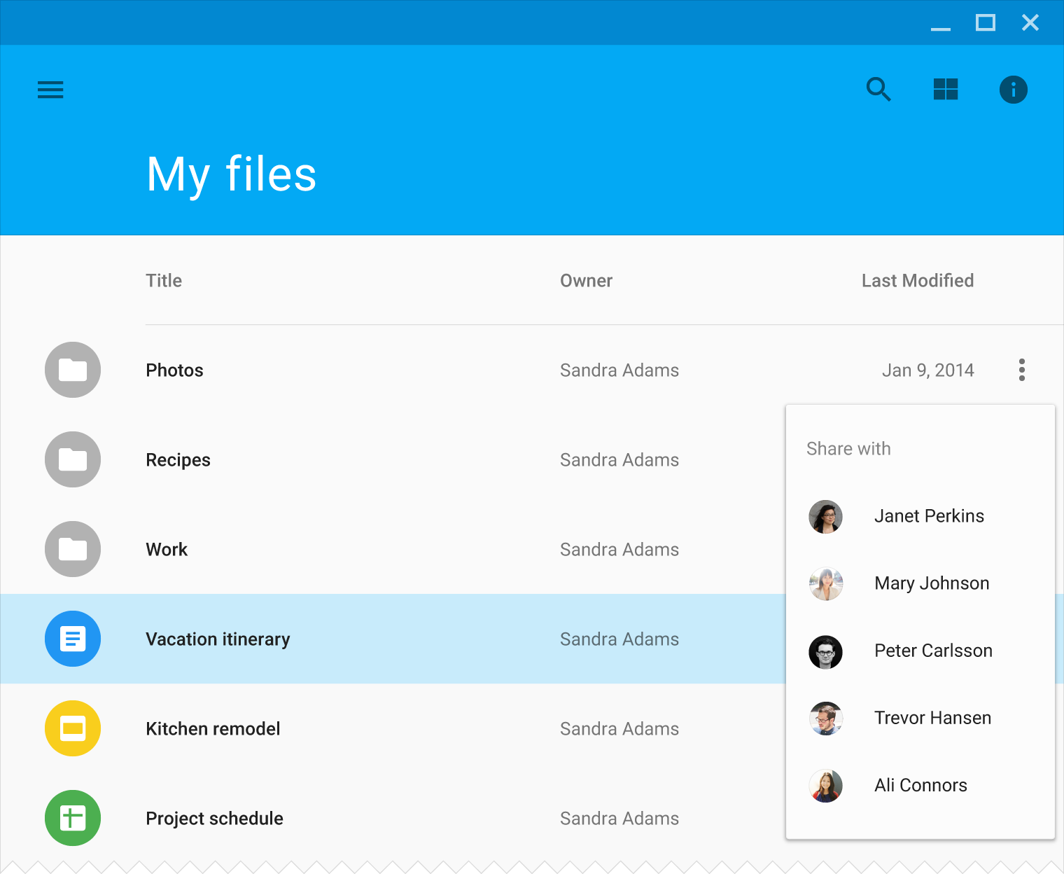Material Design: Menus ensure actions are easily accessible