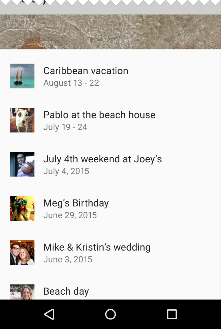 Material Design menu items with subtext in bottom sheets
