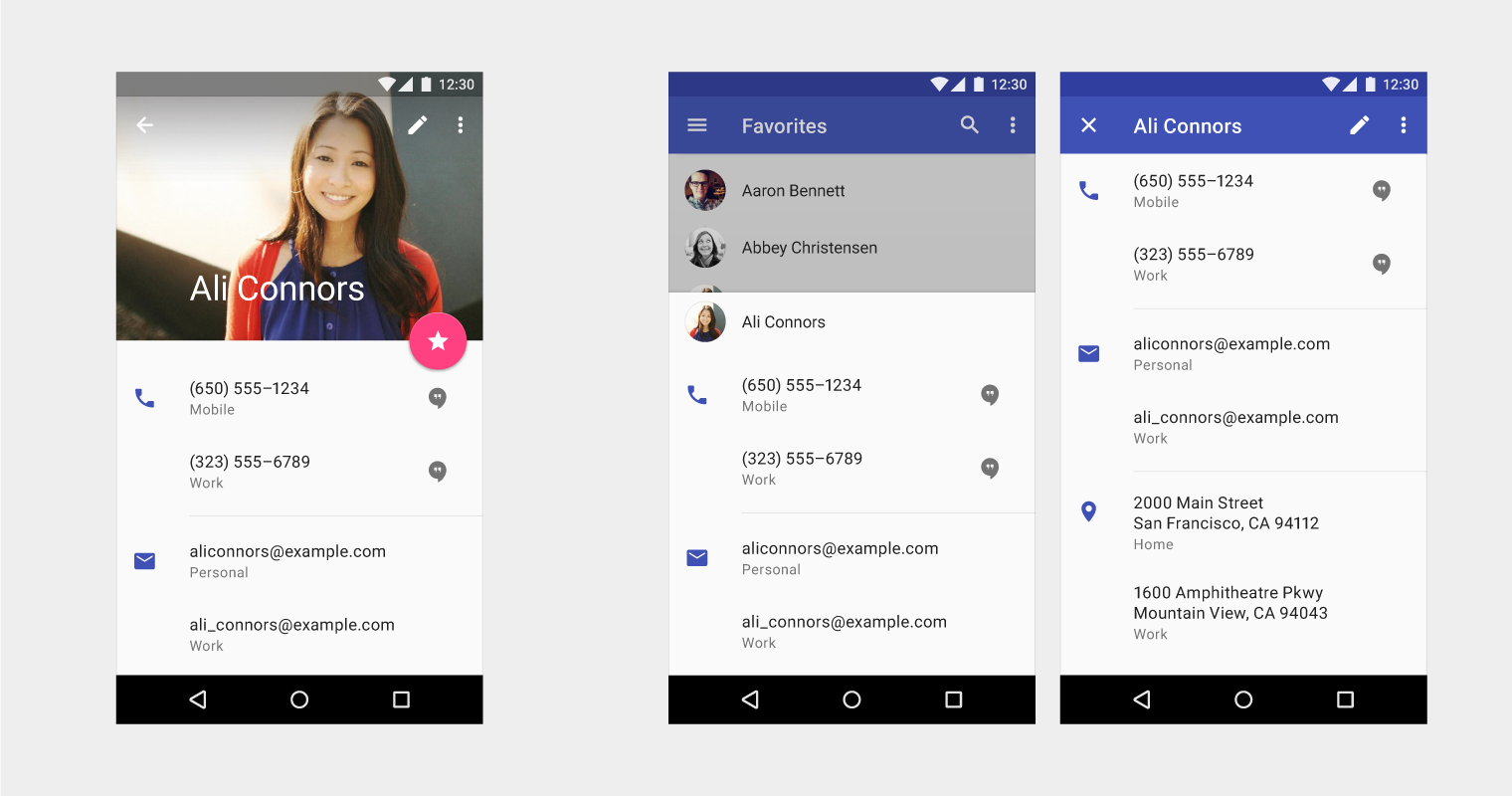 Material Design bottom sheet shows content from another app