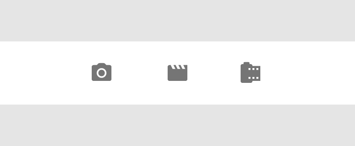 Button for selecting media type in Material Design