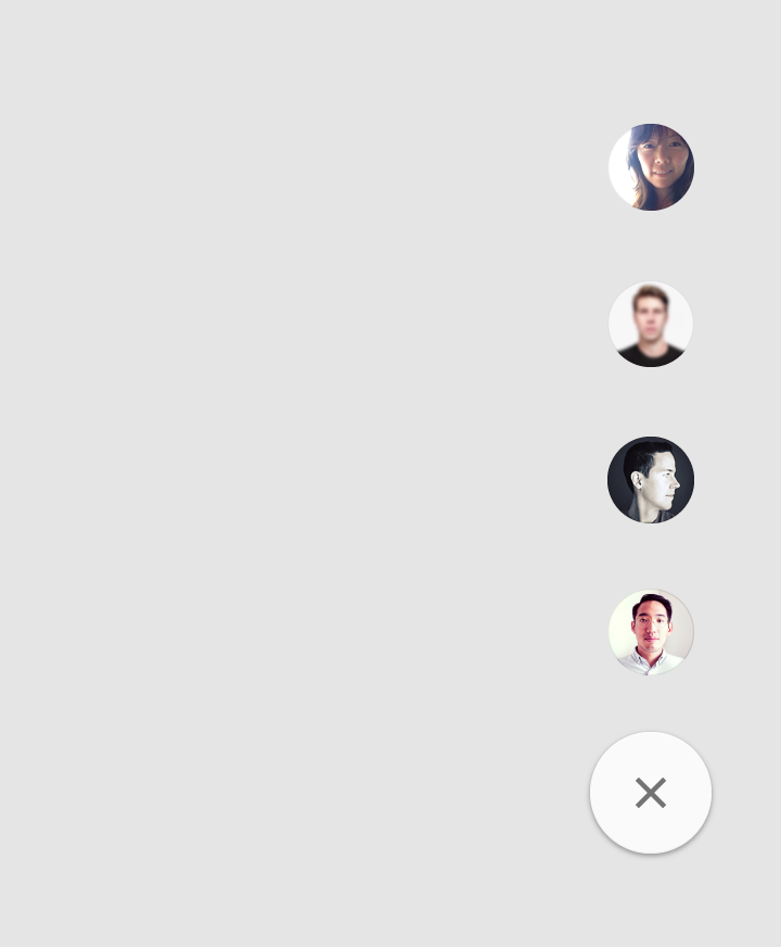 Material Design: Floating action button evolves into contacts list