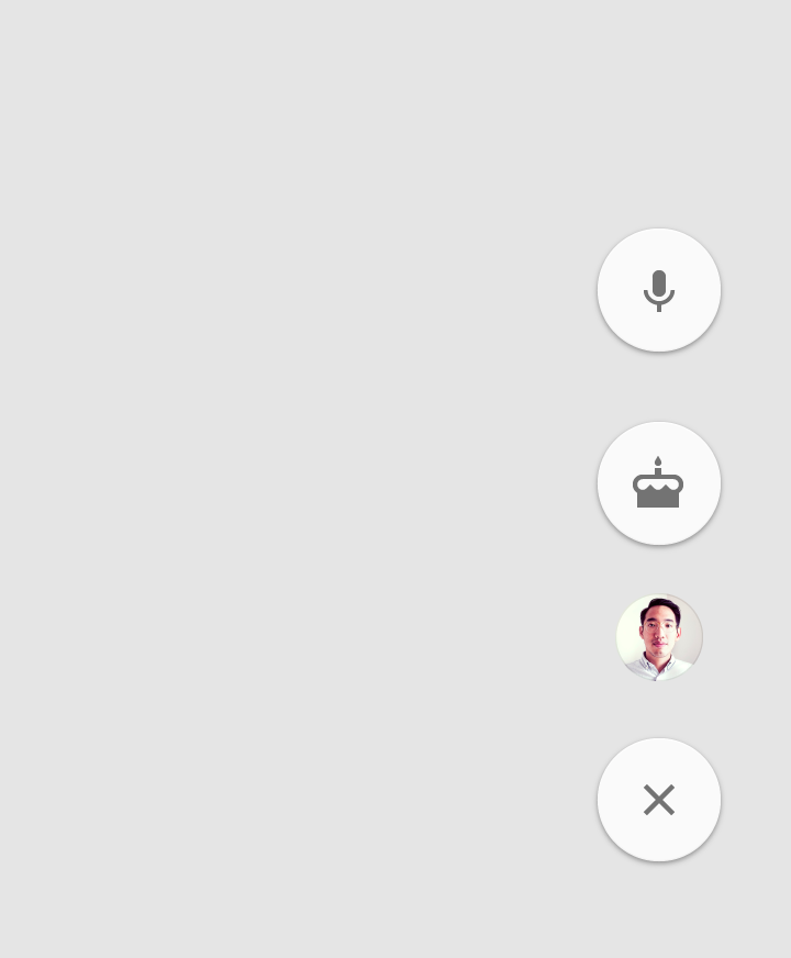 Floating action button should maintain Material Design actions