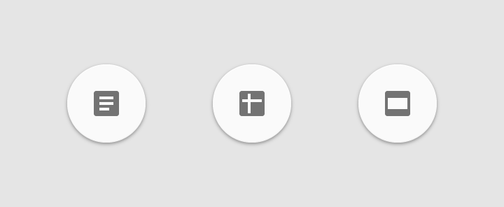 Material Design: Floating action button transforms to actions