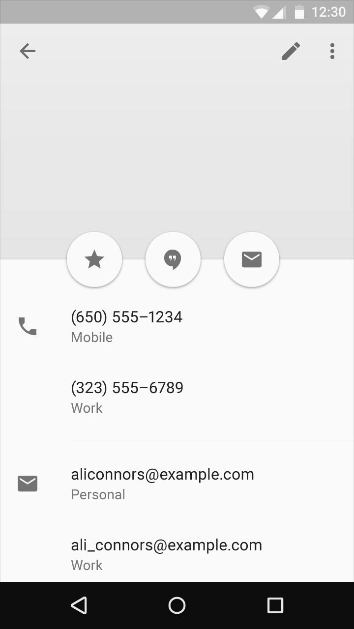 Single floating action button for prominence in Material Design