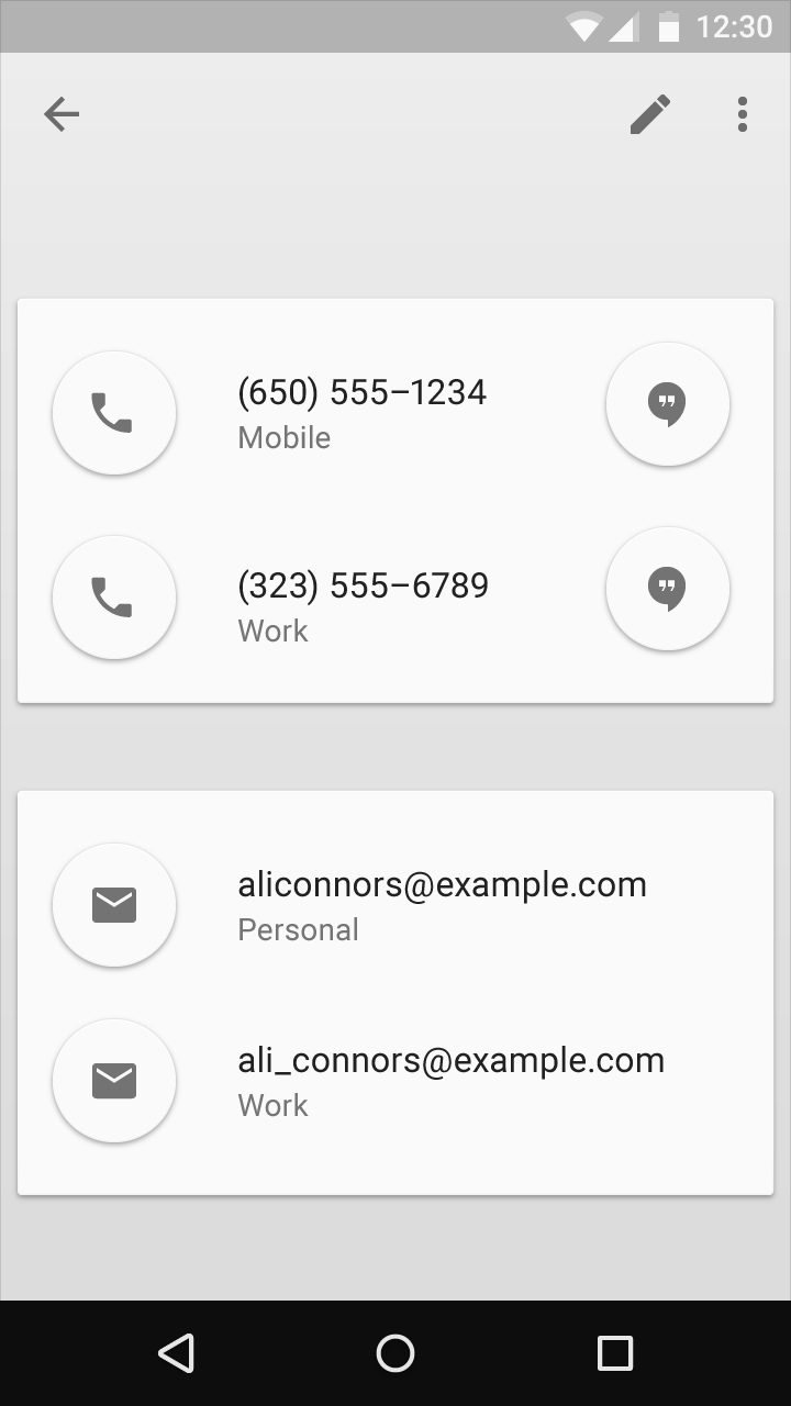 Single floating action button for prominence in Material Design