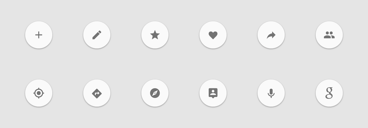 Material Design floating action buttons for positive actions