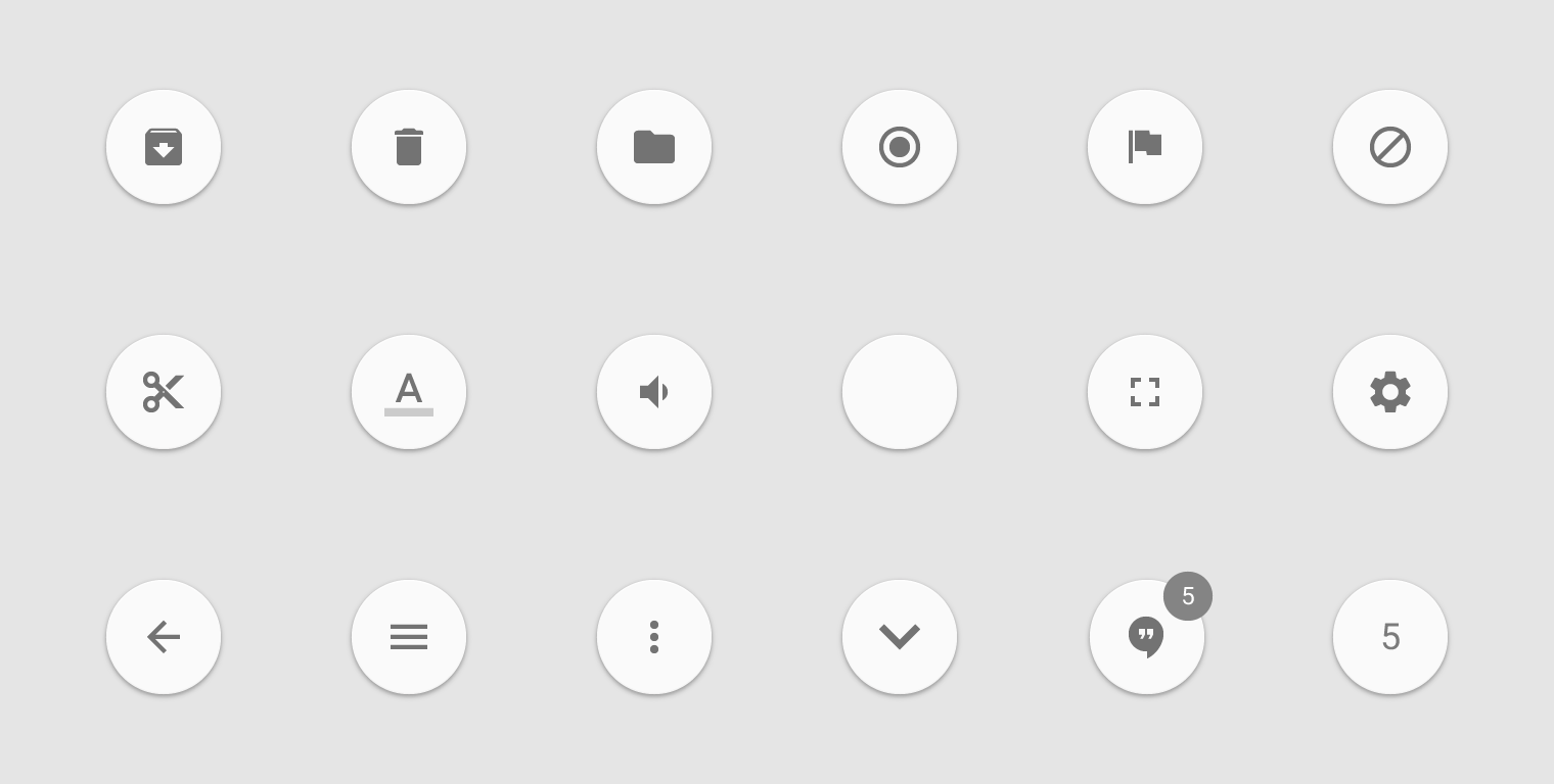 Material Design: Avoid floating action buttons for minor actions