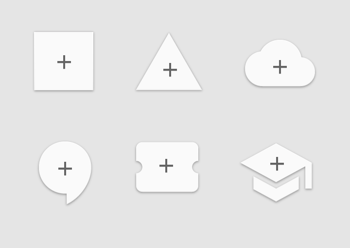 Circle icon for consistent Material Design primary actions