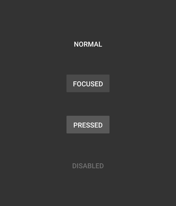 Material Design 的扁平按钮暗色主题