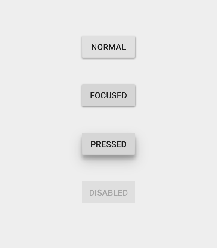Material Design 的凸起按钮亮色主题
