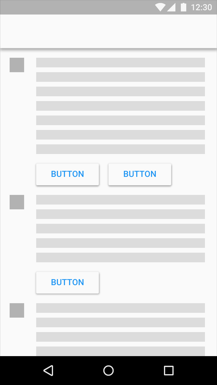 Material Design 中的凸起按钮用于分隔内容项