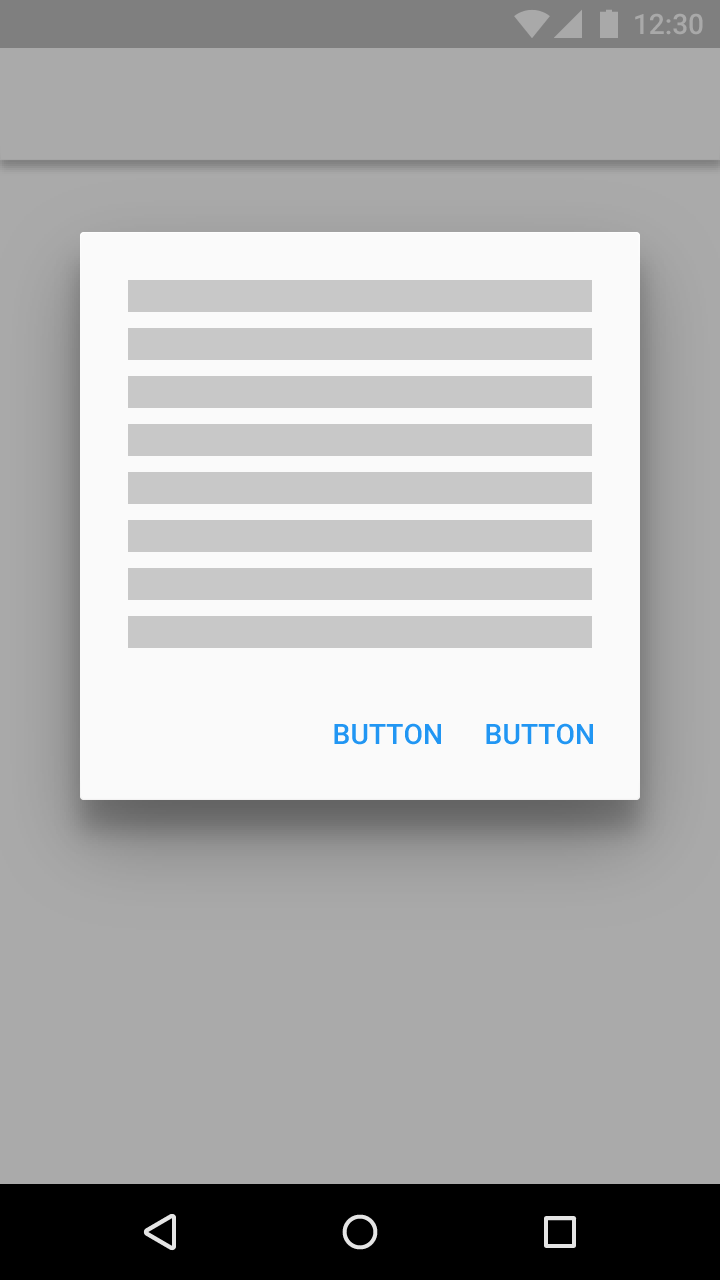 Material Design 中的对话框适合使用扁平按钮