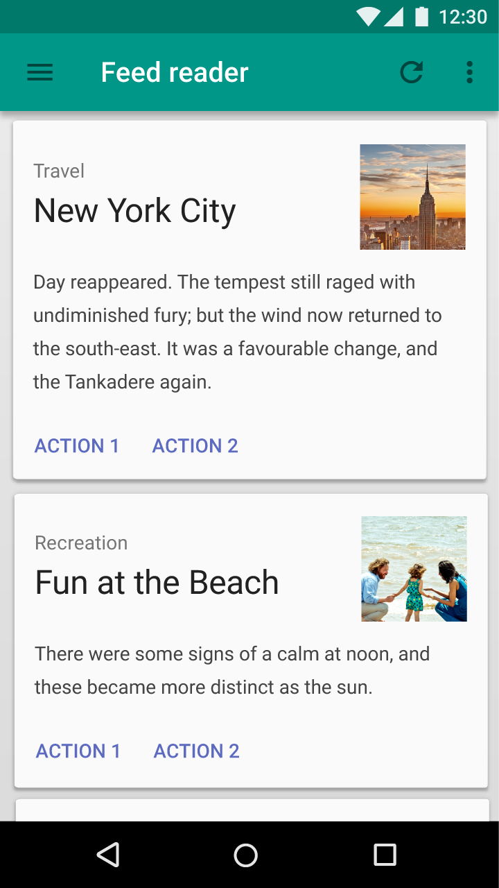 Material Design 中利用排版强调主要内容