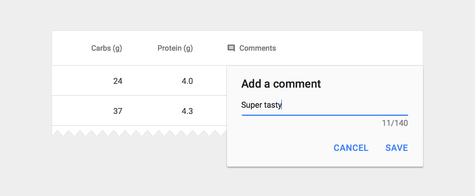 Flexible edit dialog with Material Design