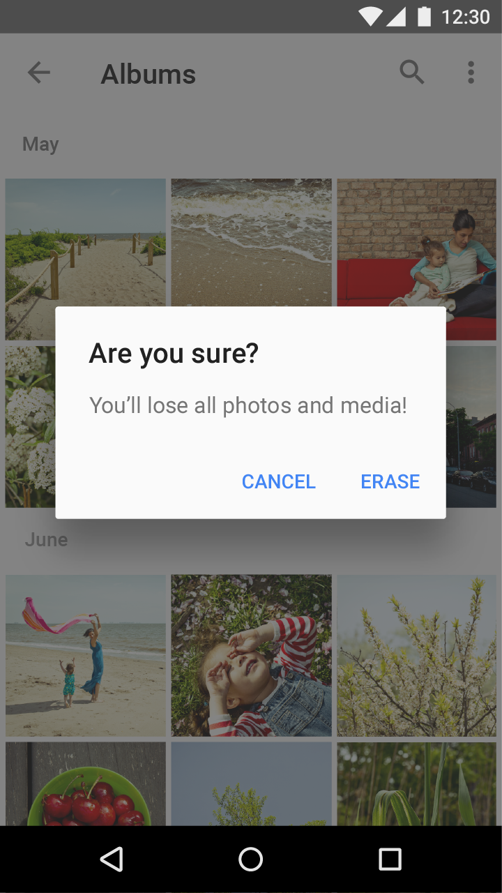 Ambiguous question in Material Design dialog