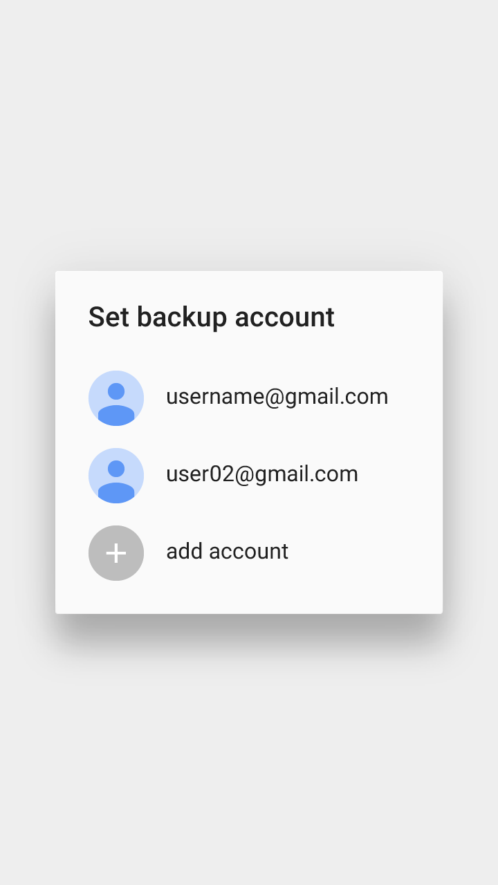 Simple dialog example in Material Design