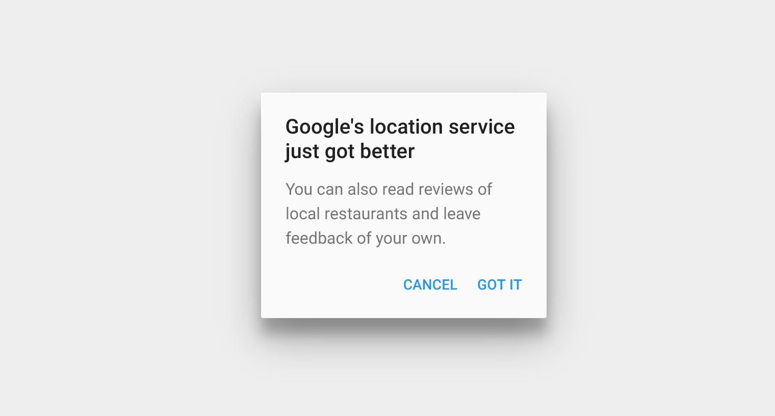 Material Design: Avoid unclear choices like ambiguous 'Cancel'