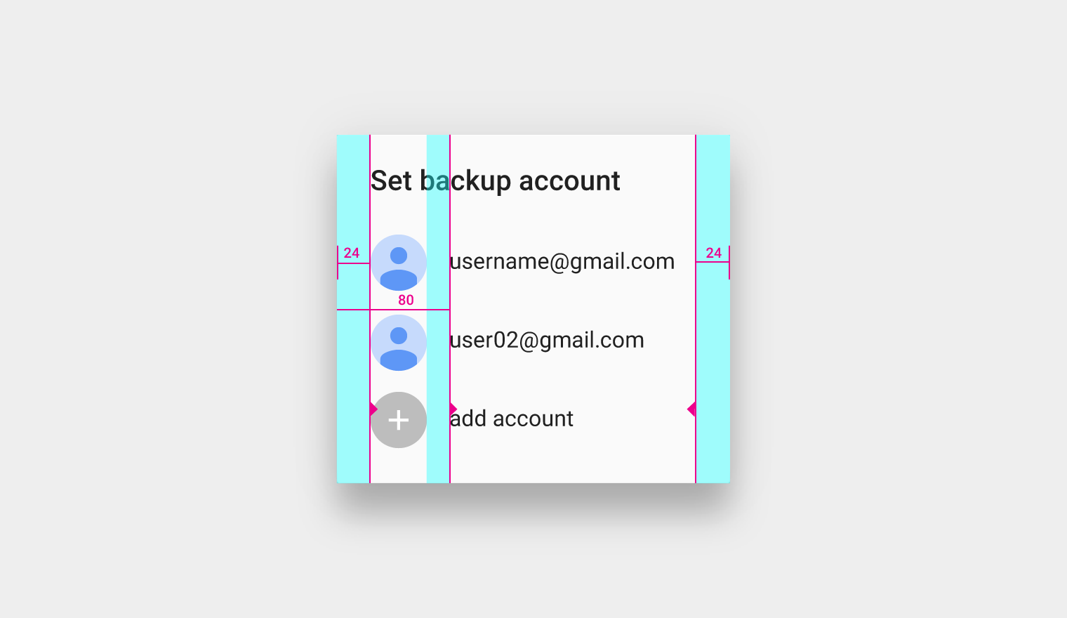 Simple dialog keylines in Material Design