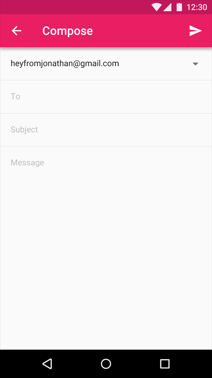 Material Design full-bleed dividers for email sections