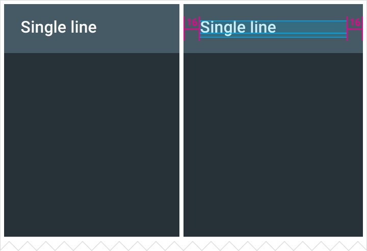 Material Design single-line grid photo album