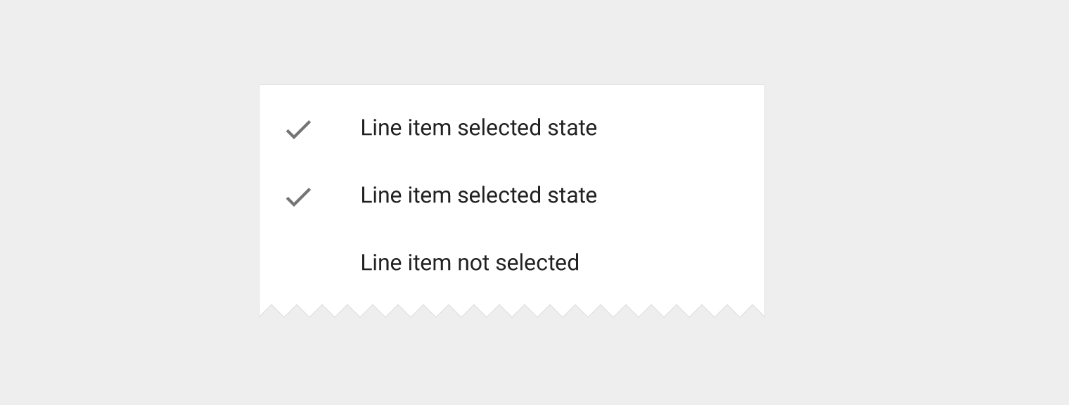 Material Design 勾选标记表示已选中的列表项
