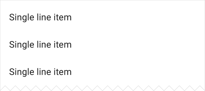 Material Design 的单行列表示例