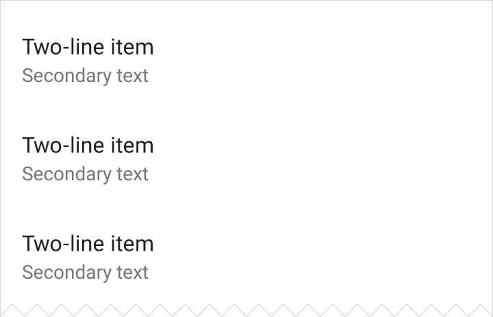 Material Design 中的两行列表
