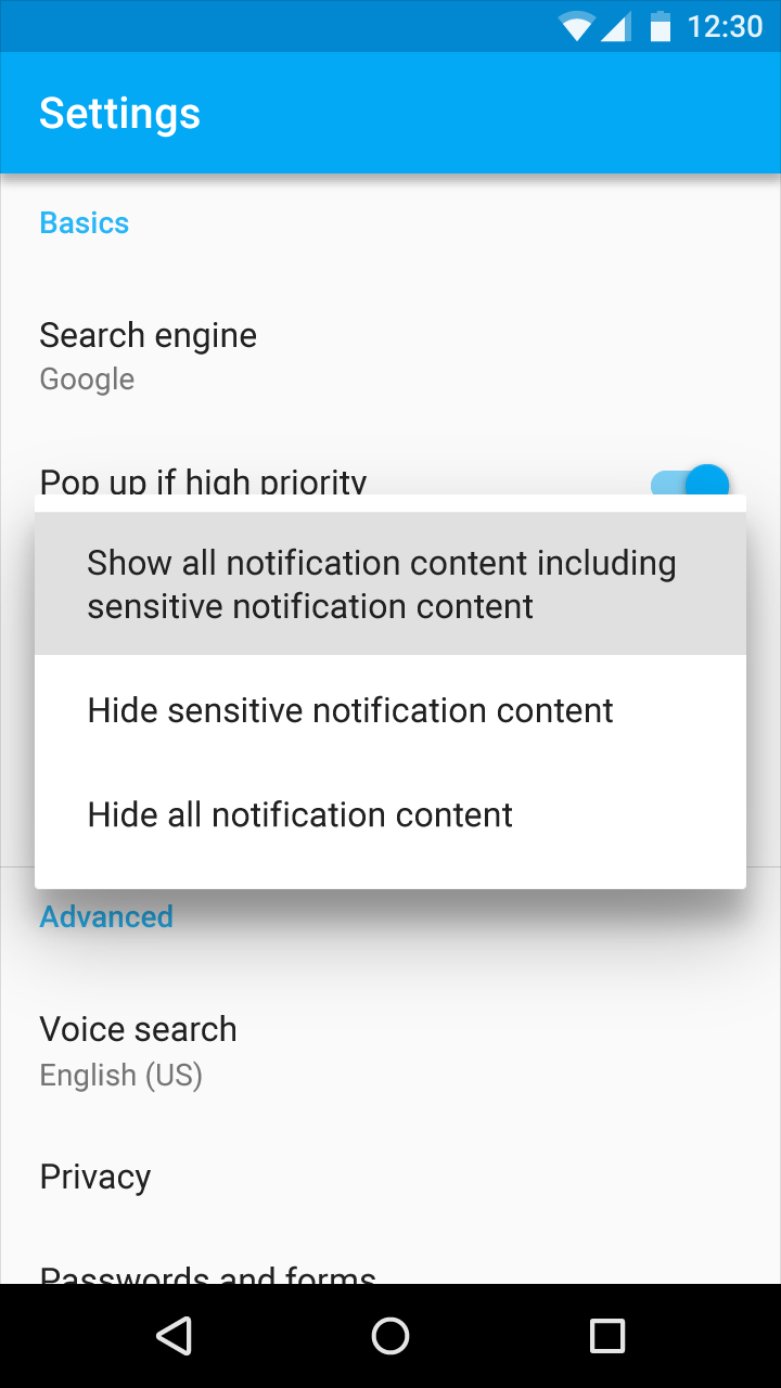 Material Design 中换行菜单文本使用简单对话框
