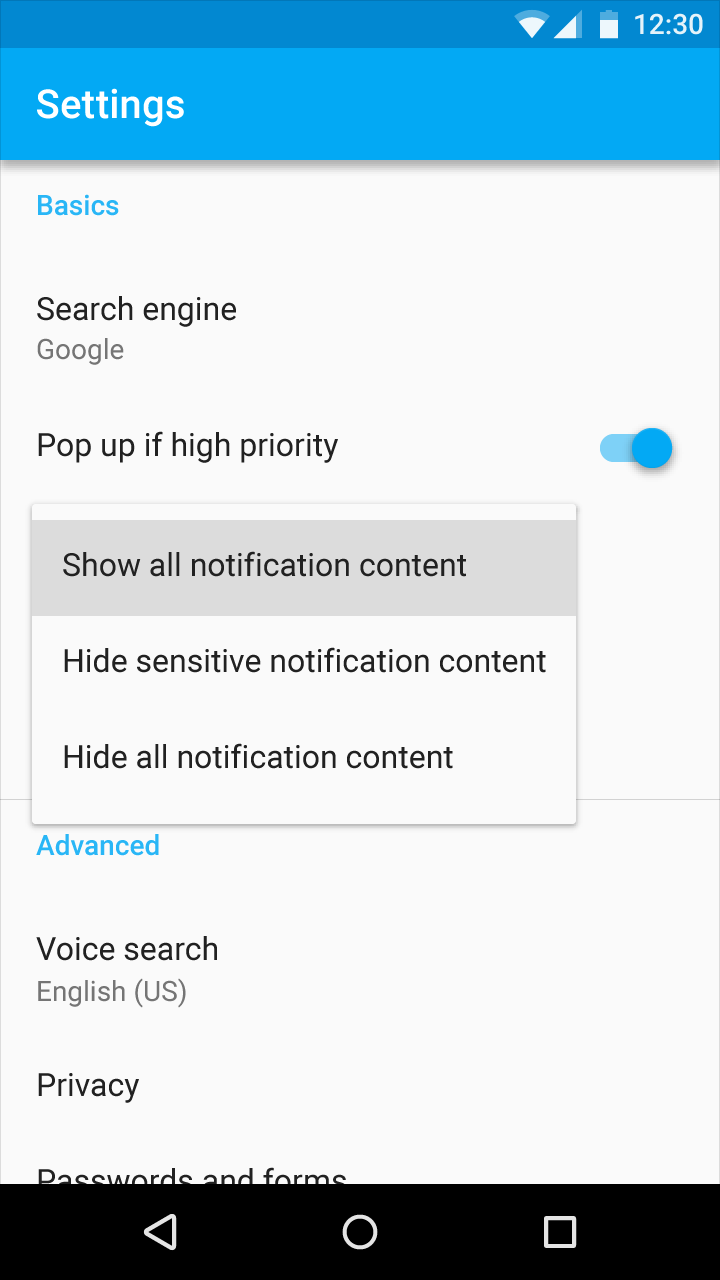 Material Design 中每个菜单项仅出现一次
