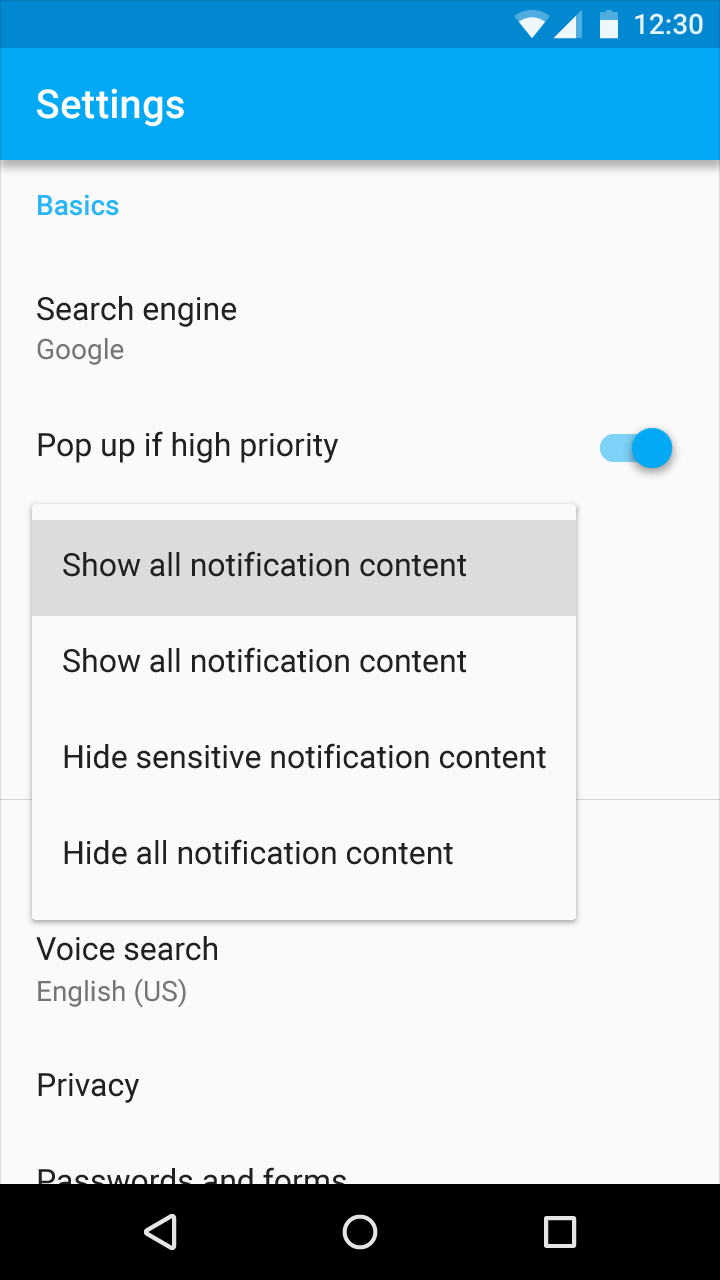 Material Design：避免显示重复元素