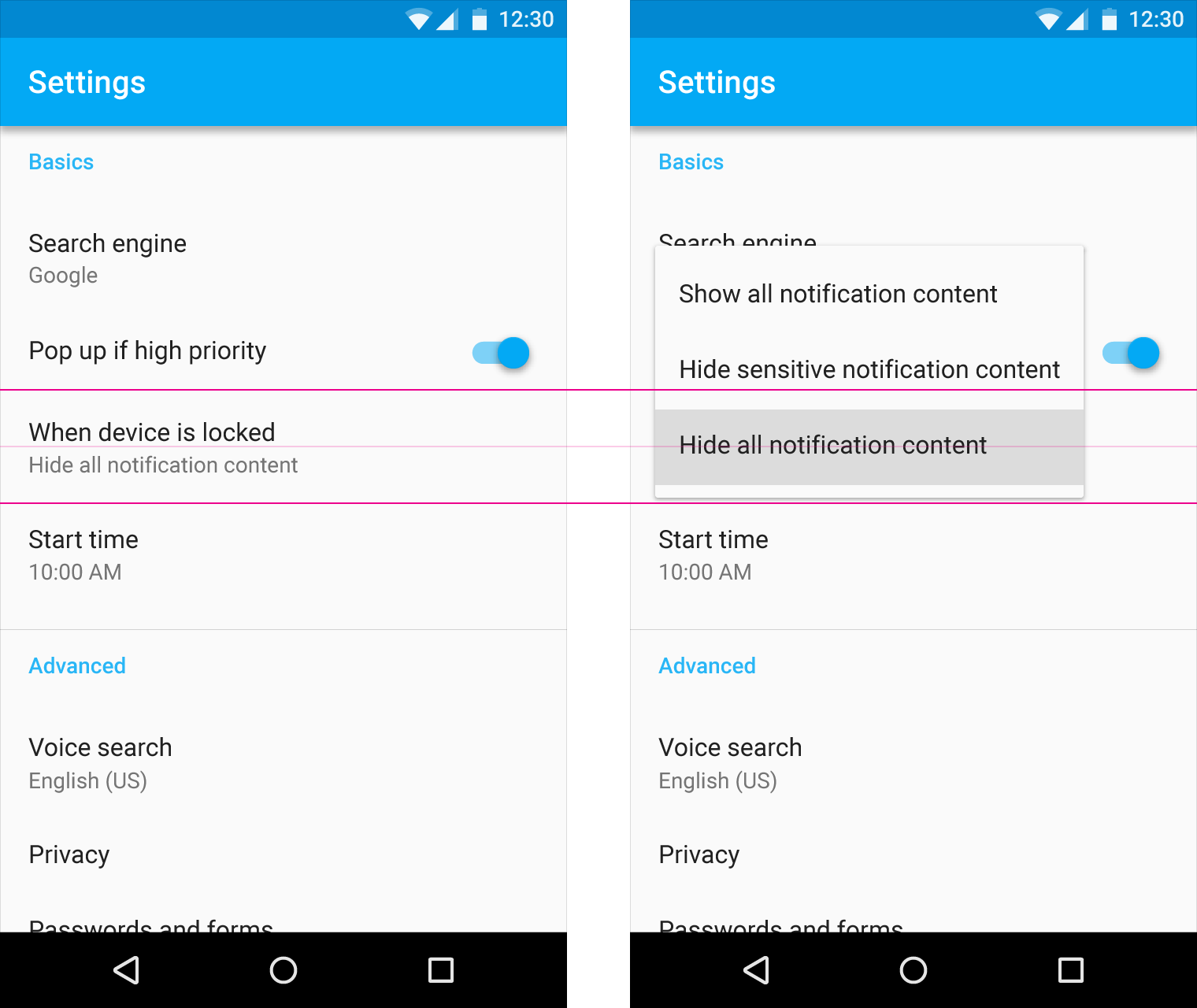 Material Design 中菜单项在列表上垂直对齐