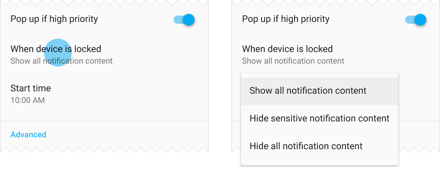 Material Design：简单菜单不会出现在触发元素下方