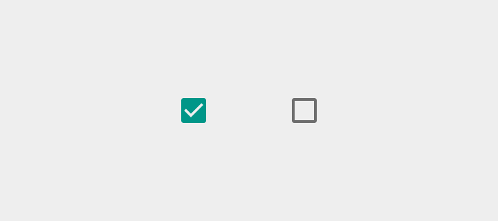 Material Design 亮色主题复选框