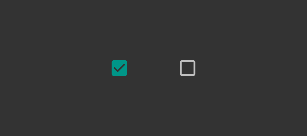 Material Design 暗色主题复选框