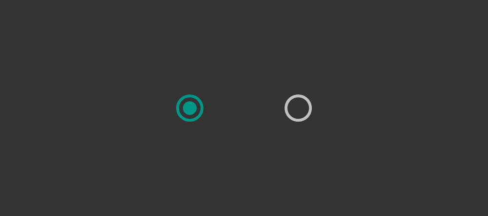 Material Design 暗色主题单选框