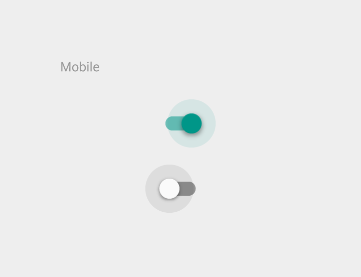 Material Design：移动端开关的径向动效