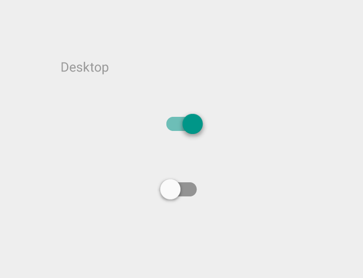 Material Design：桌面端开关无需径向动效