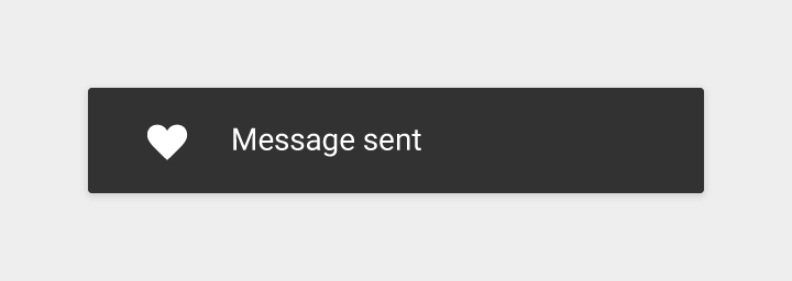 Material Design Snackbar 文本的错误示例