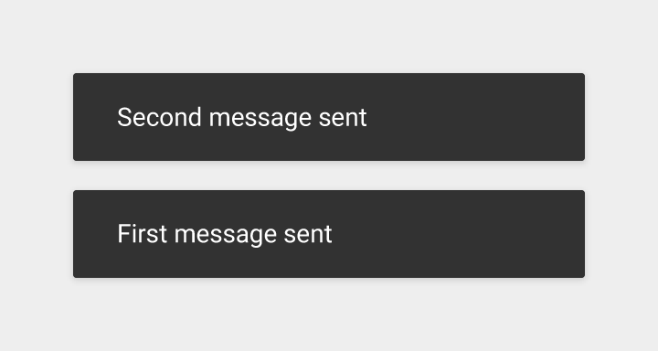Material Design Snackbar 短暂显示的错误示例