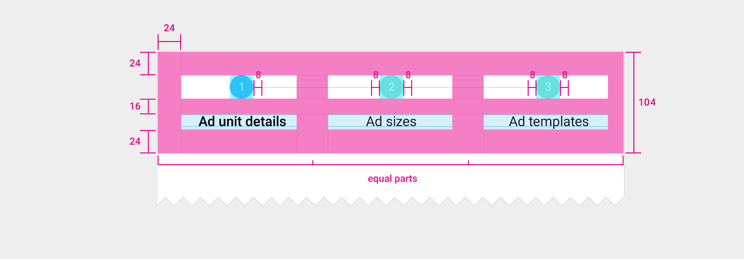 Material Design 替代标签布局规格