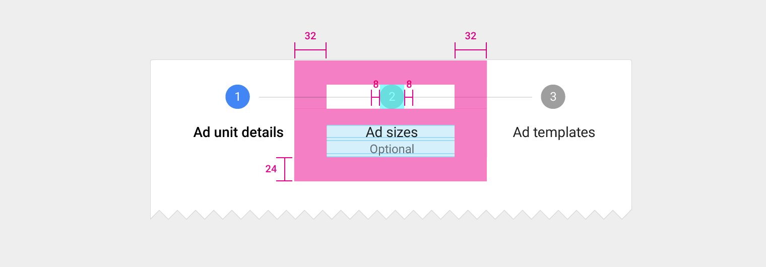 Material Design:含可选步骤的替代标签位置规格