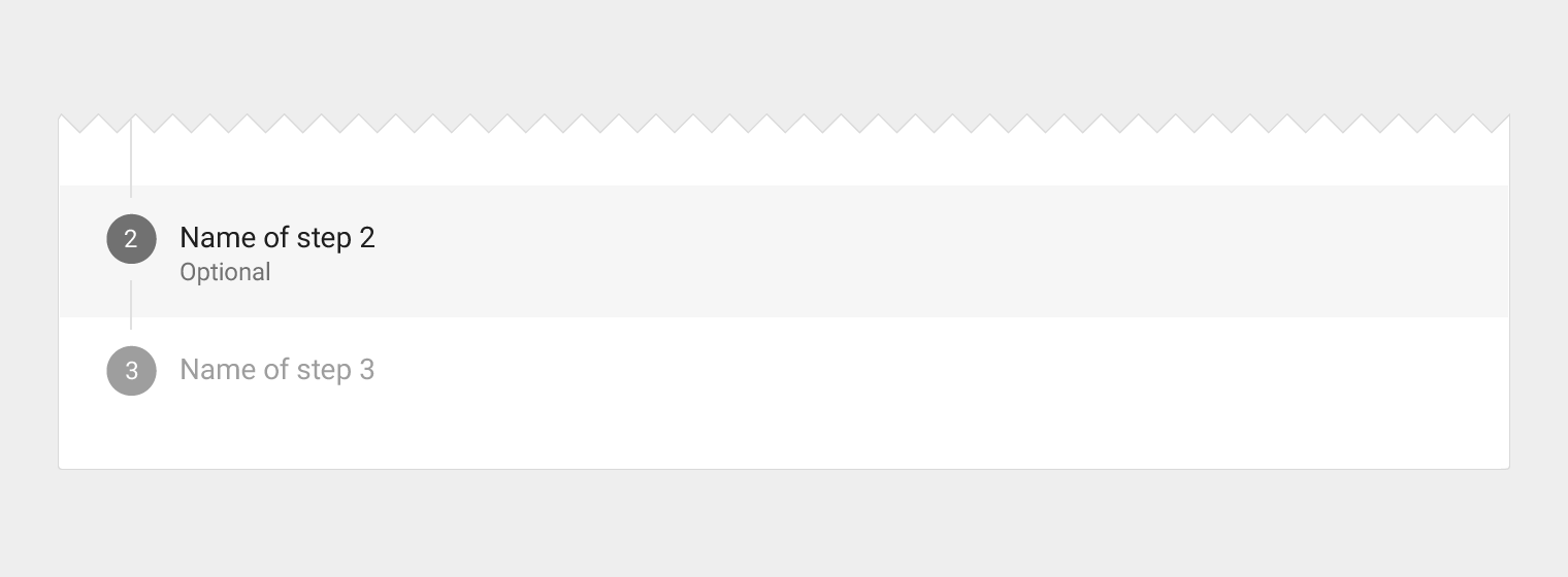 Material Design 非线性步进器悬停状态(垂直)